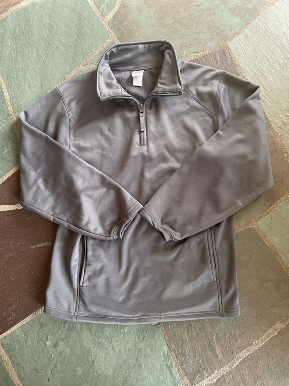 NWOT Men's Gray Quarter-Zip Fleece Pullover Hoodie